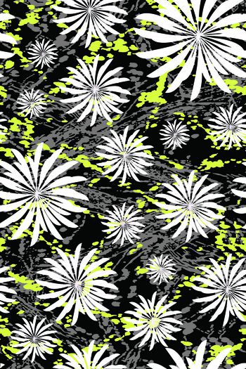 466736-满版墨迹菊花图