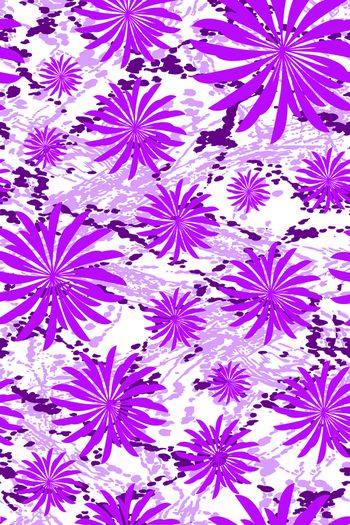 466739-满版墨迹菊花图