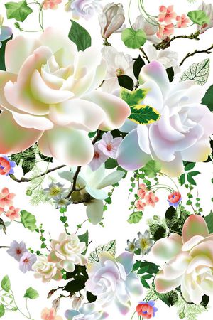 花卉印花华亿平台图片