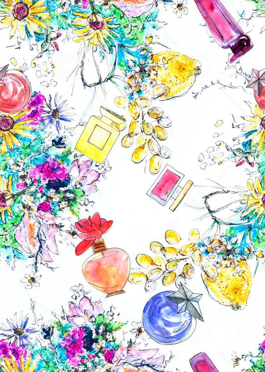 花卉香水印花华亿平台图片