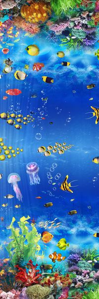 缤纷海底世界印花华亿平台图片