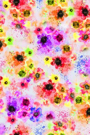 抽象花卉印花华亿平台图片