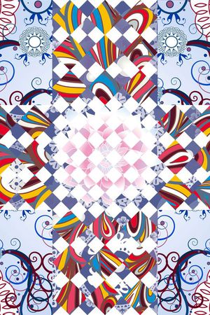 菱形几何印花华亿平台图片