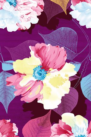 花卉印花华亿平台图片