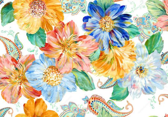 花卉印花华亿平台图片