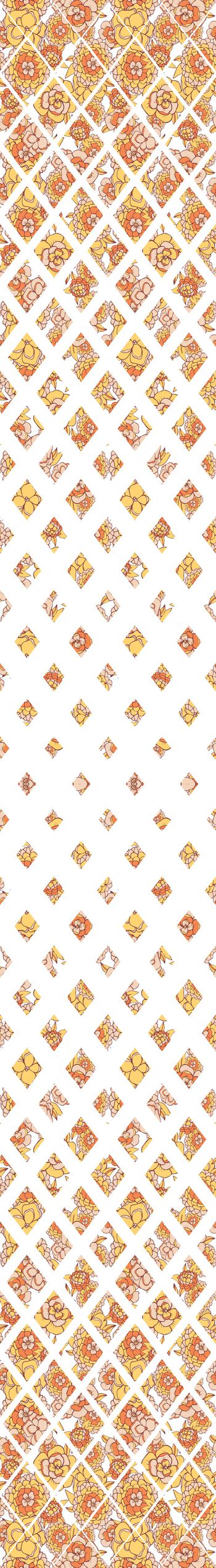 467150-渐变几何大花定位传统印花