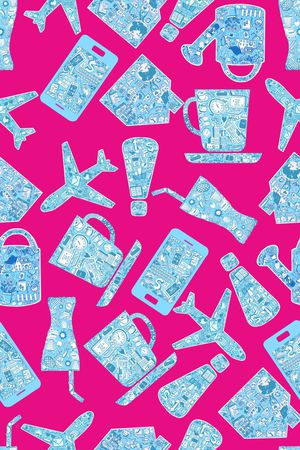 生活元素印花华亿平台图片