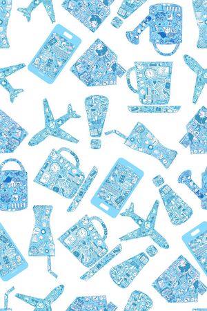 生活元素印花华亿平台图片