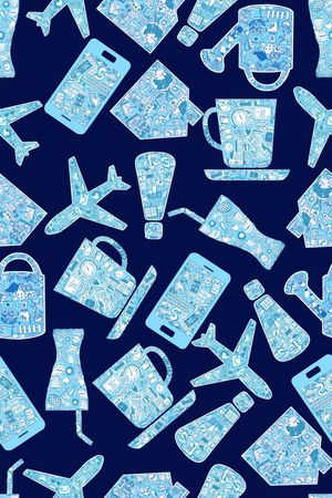 生活元素印花华亿平台图片