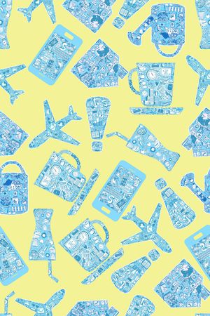 生活元素印花华亿平台图片