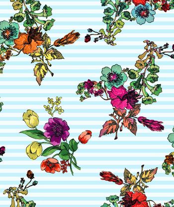 467394-满版条纹花卉设计