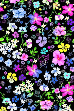 花卉印花华亿平台图片