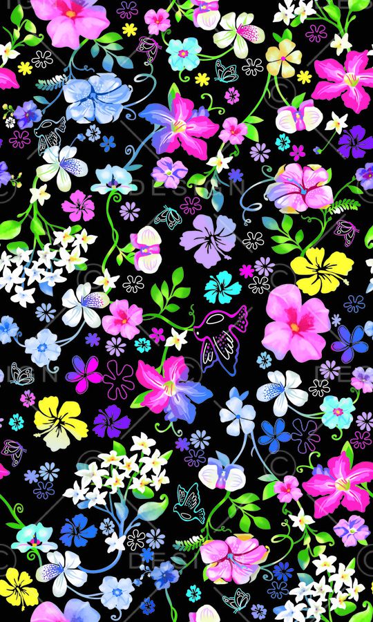 花卉印花华亿平台图片