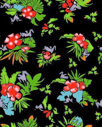 467448-电脑手绘抽象花朵时尚运动服数码印花