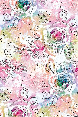 时尚花卉印花华亿平台图片