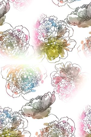 时尚大气花卉印花华亿平台图片