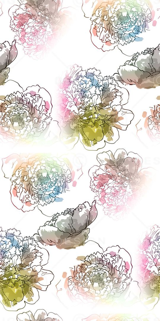 时尚大气花卉印花华亿平台图片