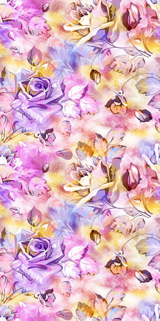 时尚花卉印花华亿平台图片