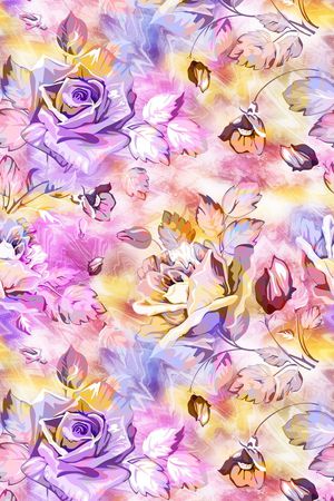 时尚花卉印花华亿平台图片