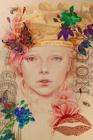 复古建筑印花华亿平台图片