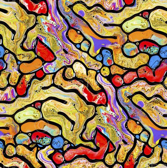 抽象纹路印花华亿平台图片