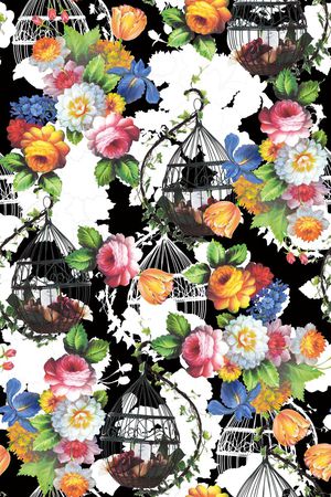 花卉印花华亿平台图片