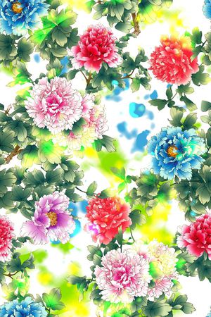 中国风印花华亿平台图片