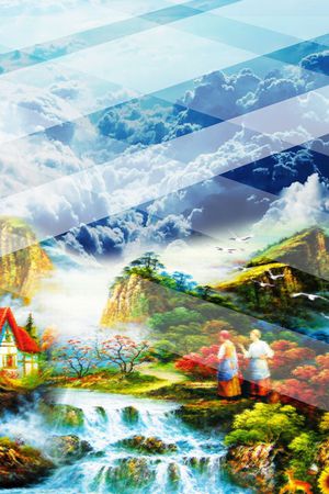 MAX-抽象自然风景印花华亿平台图片