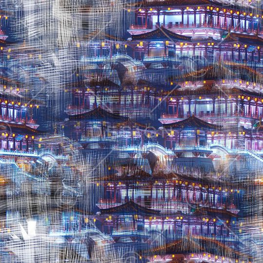 复古印花华亿平台图片