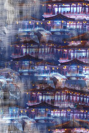 复古印花华亿平台图片