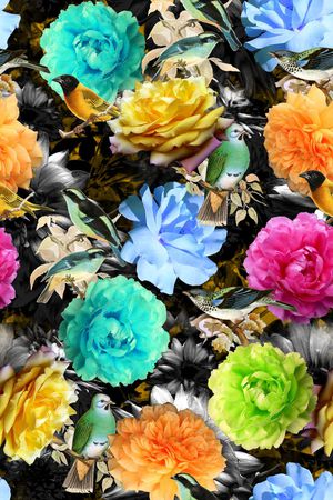 花卉印花华亿平台图片