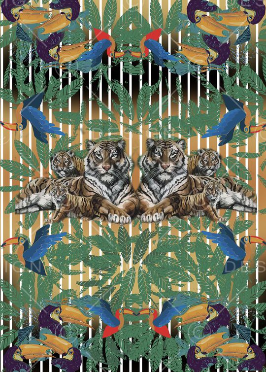 热带雨林印花华亿平台图片