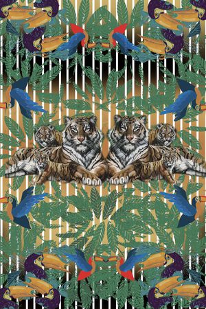 热带雨林印花华亿平台图片