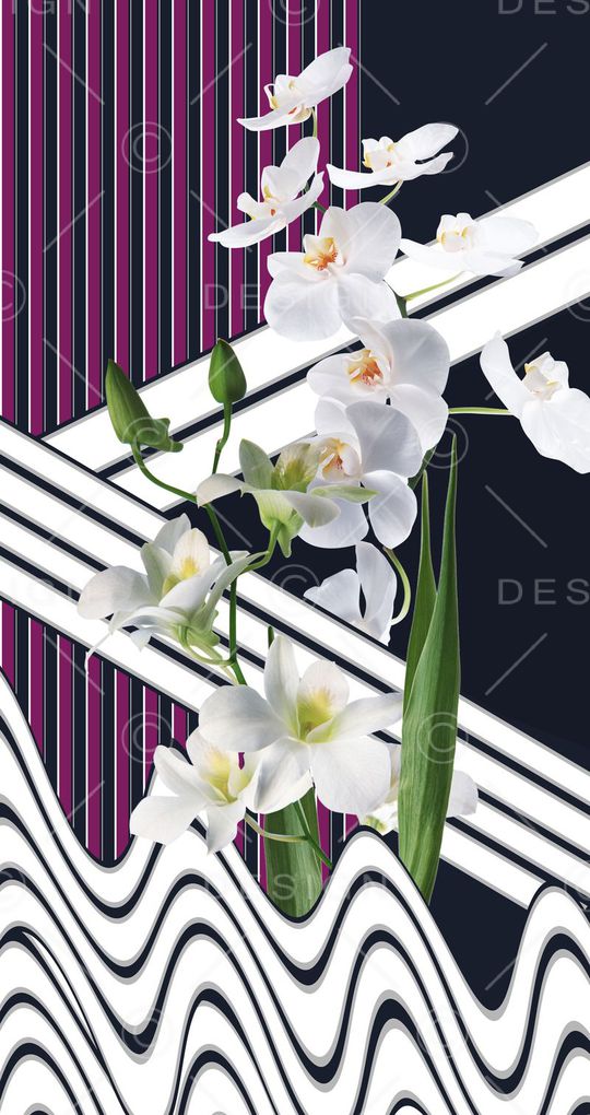 时尚几何拼接印花华亿平台图片