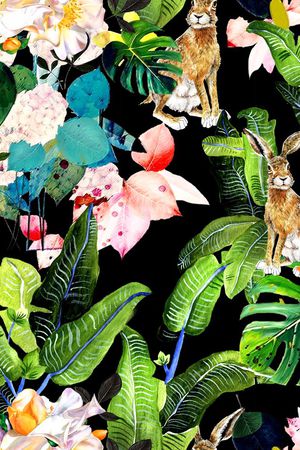 绿叶印花华亿平台图片