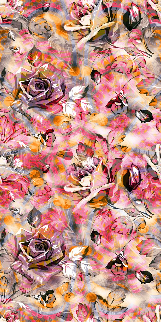 花卉印花华亿平台图片