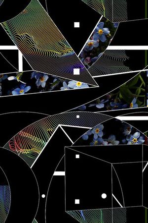 抽象图案印花华亿平台图片