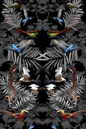 定位灰色印花华亿平台图片