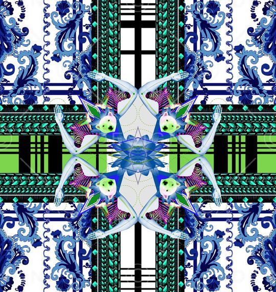 方巾欧式图案印花华亿平台图片