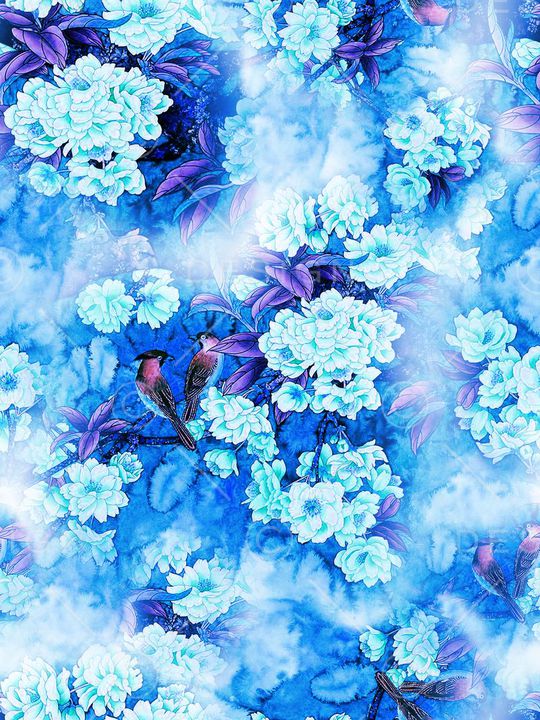 青花瓷印花华亿平台图片