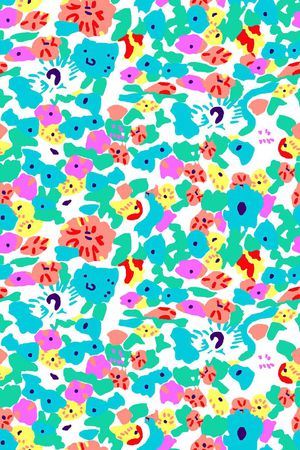 抽象几何 小碎花印花华亿平台图片