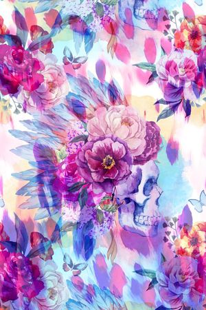 花卉印花华亿平台图片