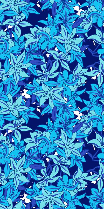 468058-百合花卉植物底纹印花