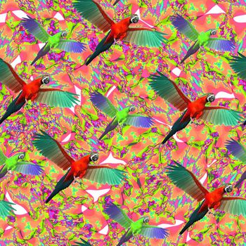 468263-抽象底纹漂亮鹦鹉