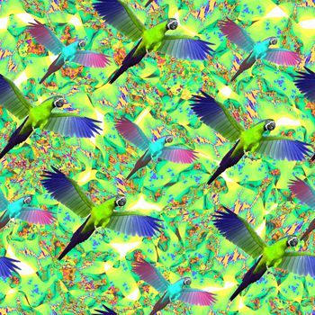 468264-抽象底纹漂亮鹦鹉