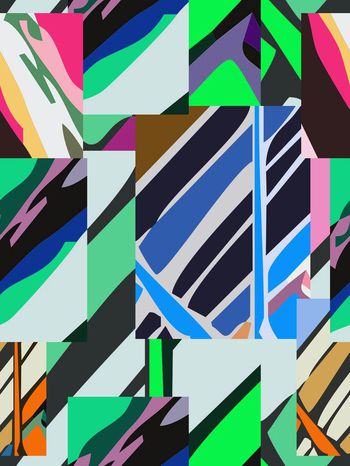 468282-几何色块运动风男士夹克印花 