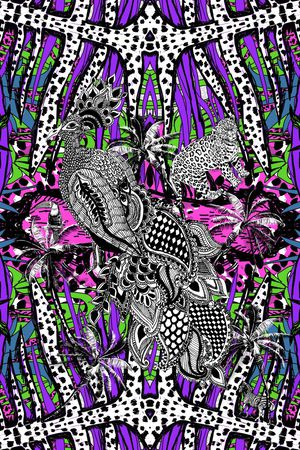 复古印花华亿平台图片