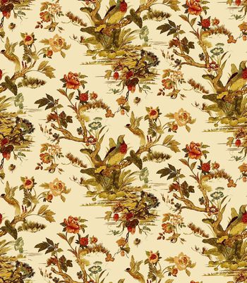 468420-时尚潮流复古花卉秋冬花鸟数码印花1