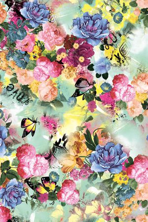 花卉印花华亿平台图片