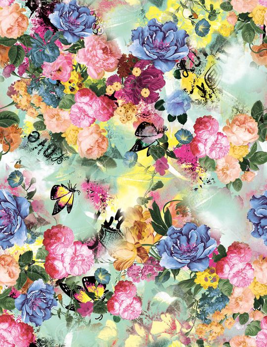 花卉印花华亿平台图片